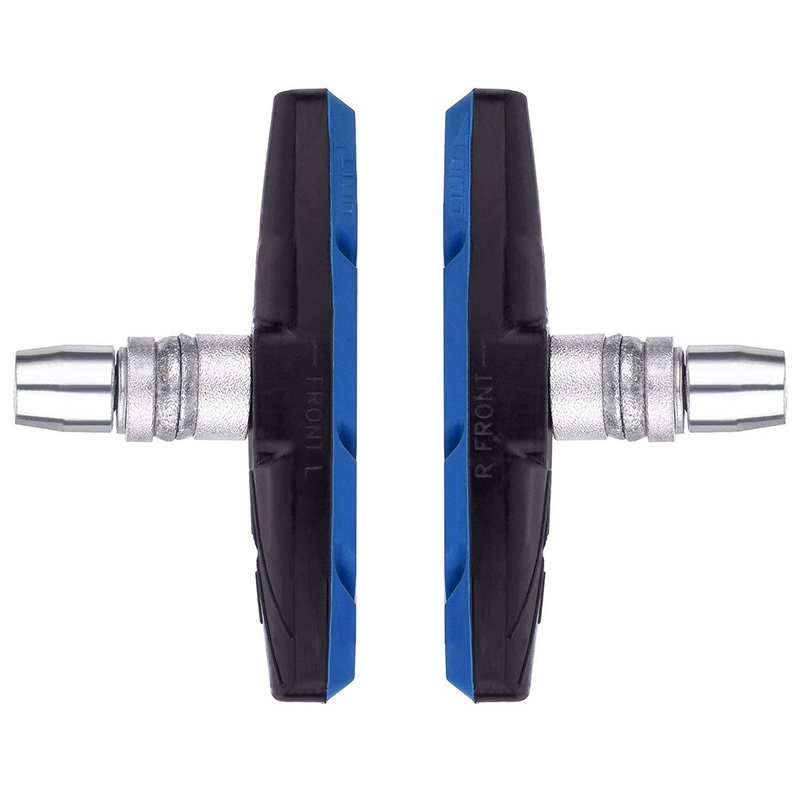RIDERACE 1 Pair Mountain Road Bike Brake Pads Silent Bicycle Braking V-Brake Parts Folding Holder Rubber Blocks Clamp Durable