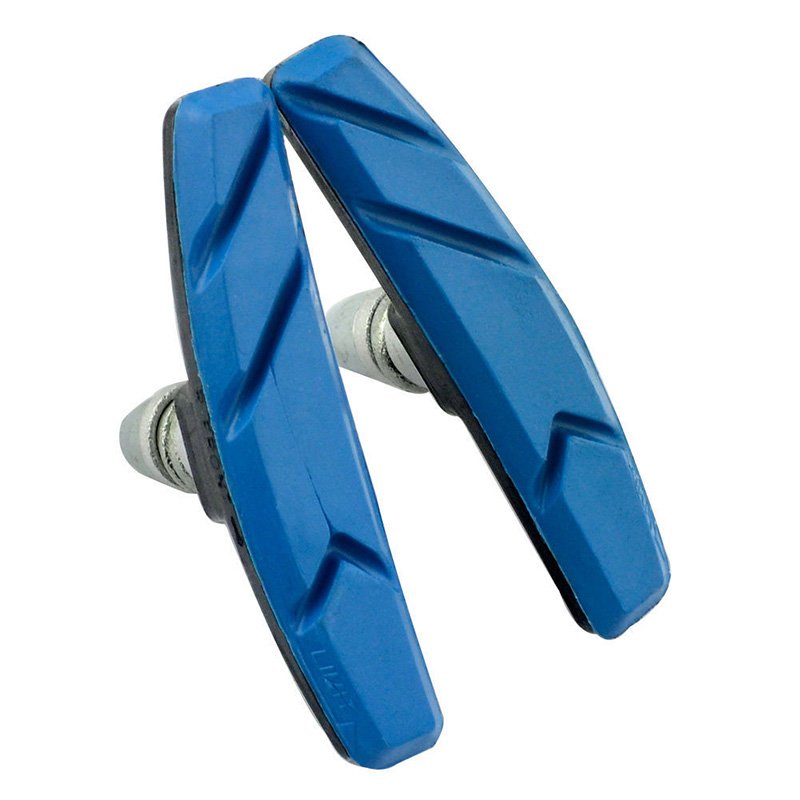 RIDERACE 1 Pair Mountain Road Bike Brake Pads Silent Bicycle Braking V-Brake Parts Folding Holder Rubber Blocks Clamp Durable