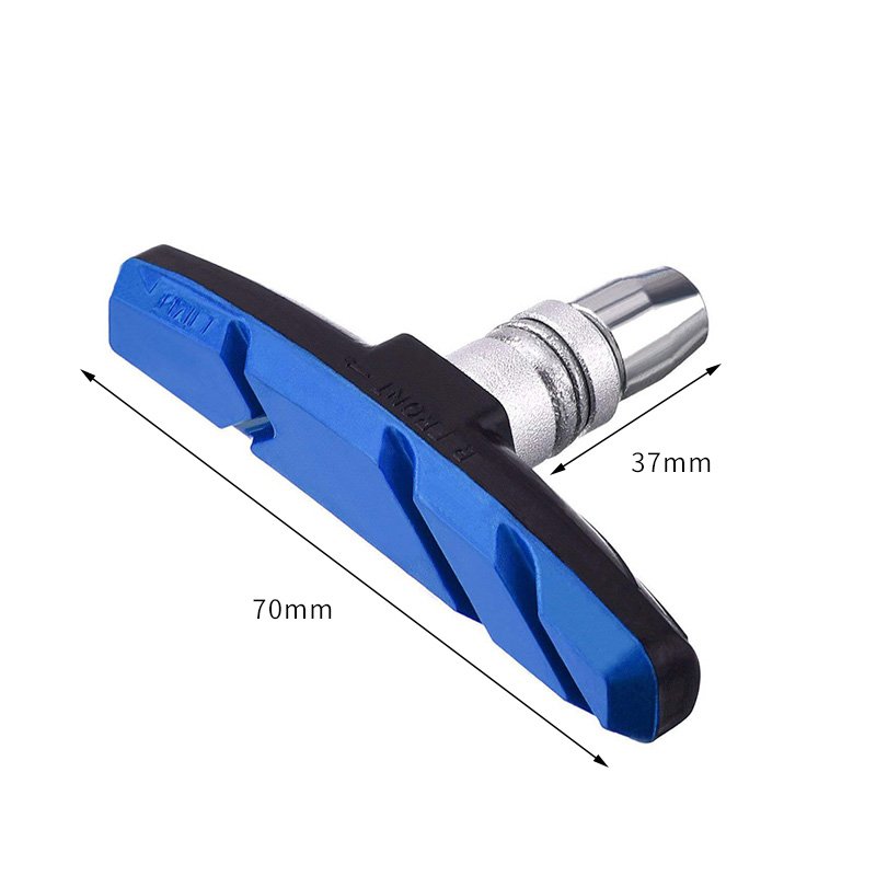 RIDERACE 1 Pair Mountain Road Bike Brake Pads Silent Bicycle Braking V-Brake Parts Folding Holder Rubber Blocks Clamp Durable
