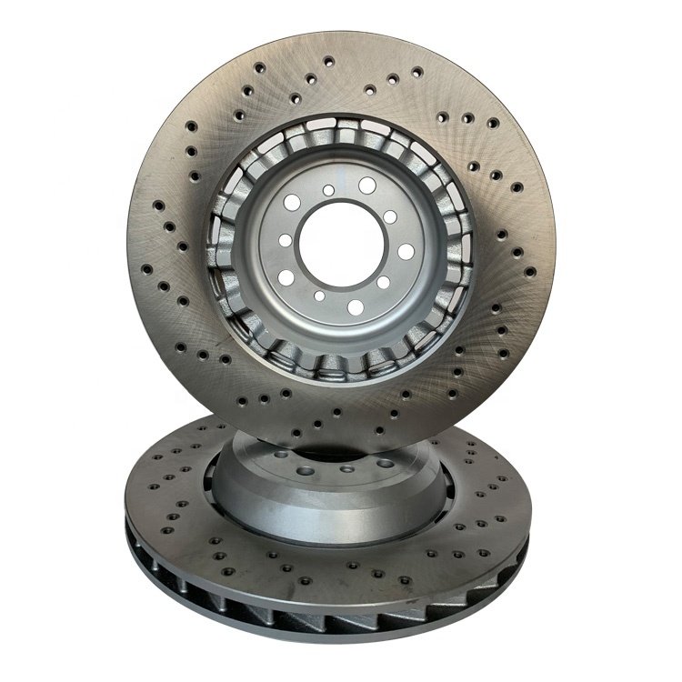 E82 E90 E92 M-Series for BMW 1M M3 FRONT LEFT RIGHT DRILLED BRAKE DISCS PAIR 34112283801 34112283802