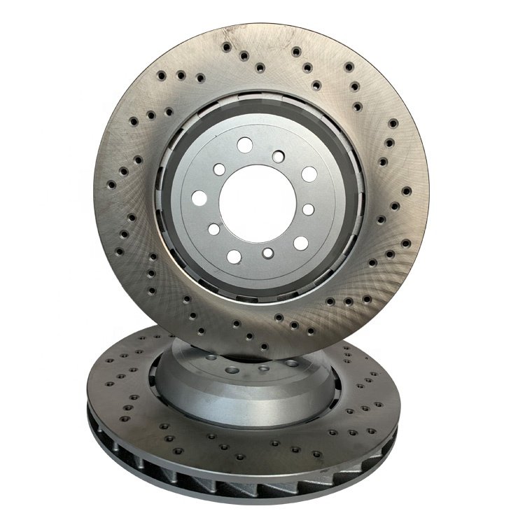 E82 E90 E92 M-Series for BMW 1M M3 FRONT LEFT RIGHT DRILLED BRAKE DISCS PAIR 34112283801 34112283802
