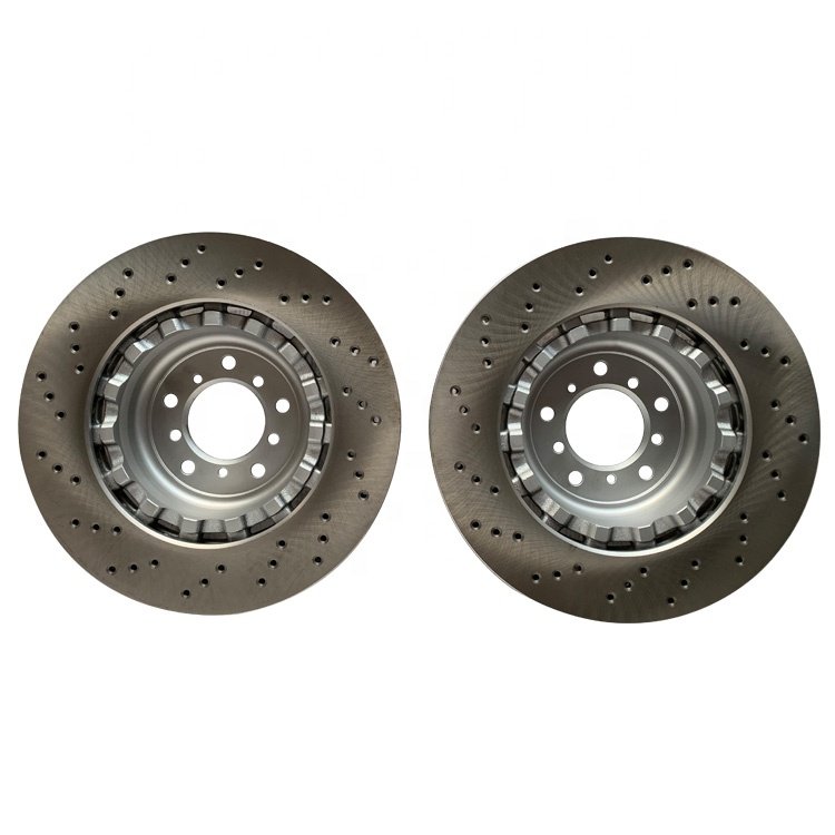 E82 E90 E92 M-Series for BMW 1M M3 FRONT LEFT RIGHT DRILLED BRAKE DISCS PAIR 34112283801 34112283802
