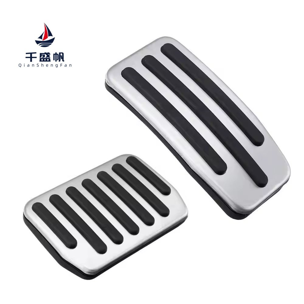 QSF at Auto Pedal Aluminium Alloy Accelerator Car Pad Rubber Brake Foot Pedal Pad for Tesla Model 3