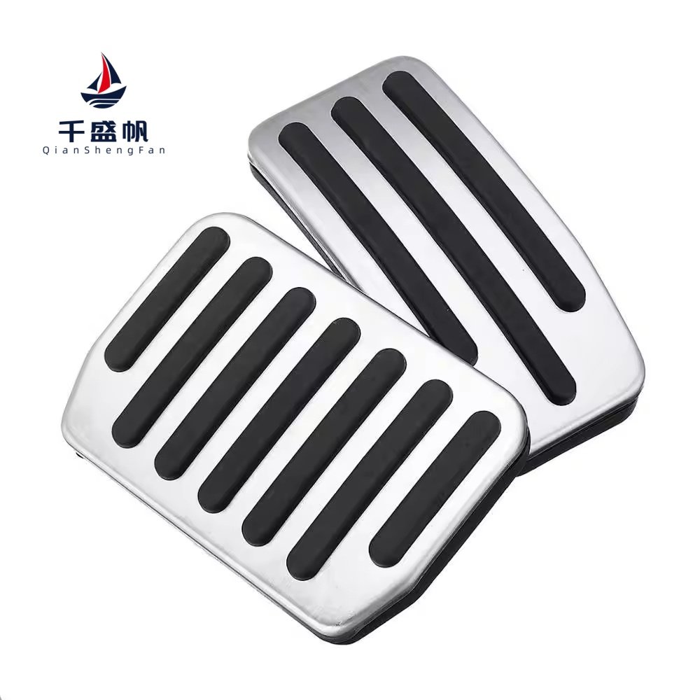 QSF at Auto Pedal Aluminium Alloy Accelerator Car Pad Rubber Brake Foot Pedal Pad for Tesla Model 3