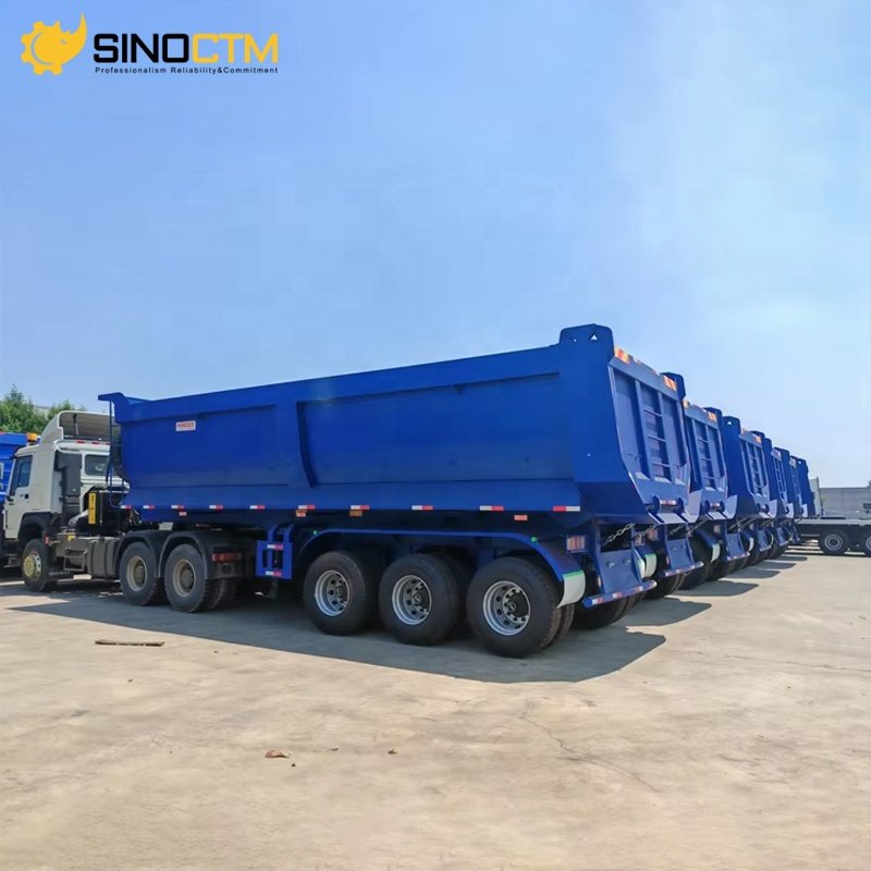 Brand New or Used 3/4/5/6 Axle Heavy Duty Cargo Semi-Trailers Crawler Rear Push Hydraulic Dump Truck Trailer for Sale