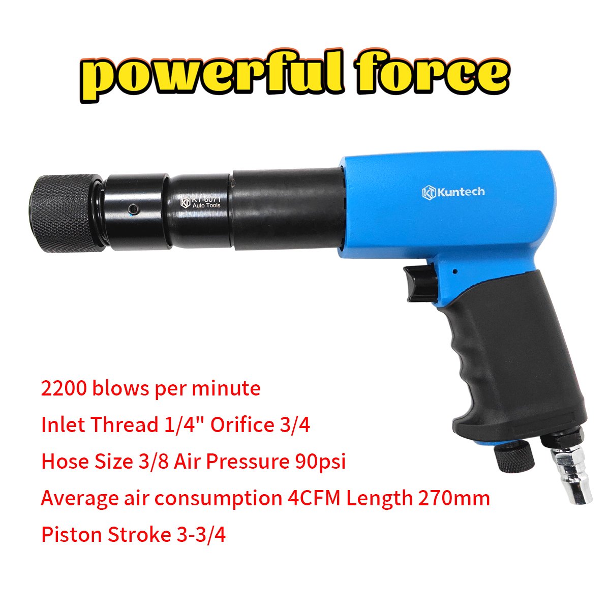 Super Duty 22000 BPM Pneumatic Impact Hammer Tool Brake Disc Chassis Disassembly & Assembly Removal Tool Air Hammer Kit