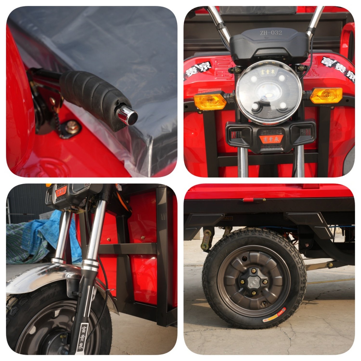 1000W Cheap Hot Selling Two-Seater Electric Scooter Gasoline Adult Electric Tricycle for Heavy Load Cargo