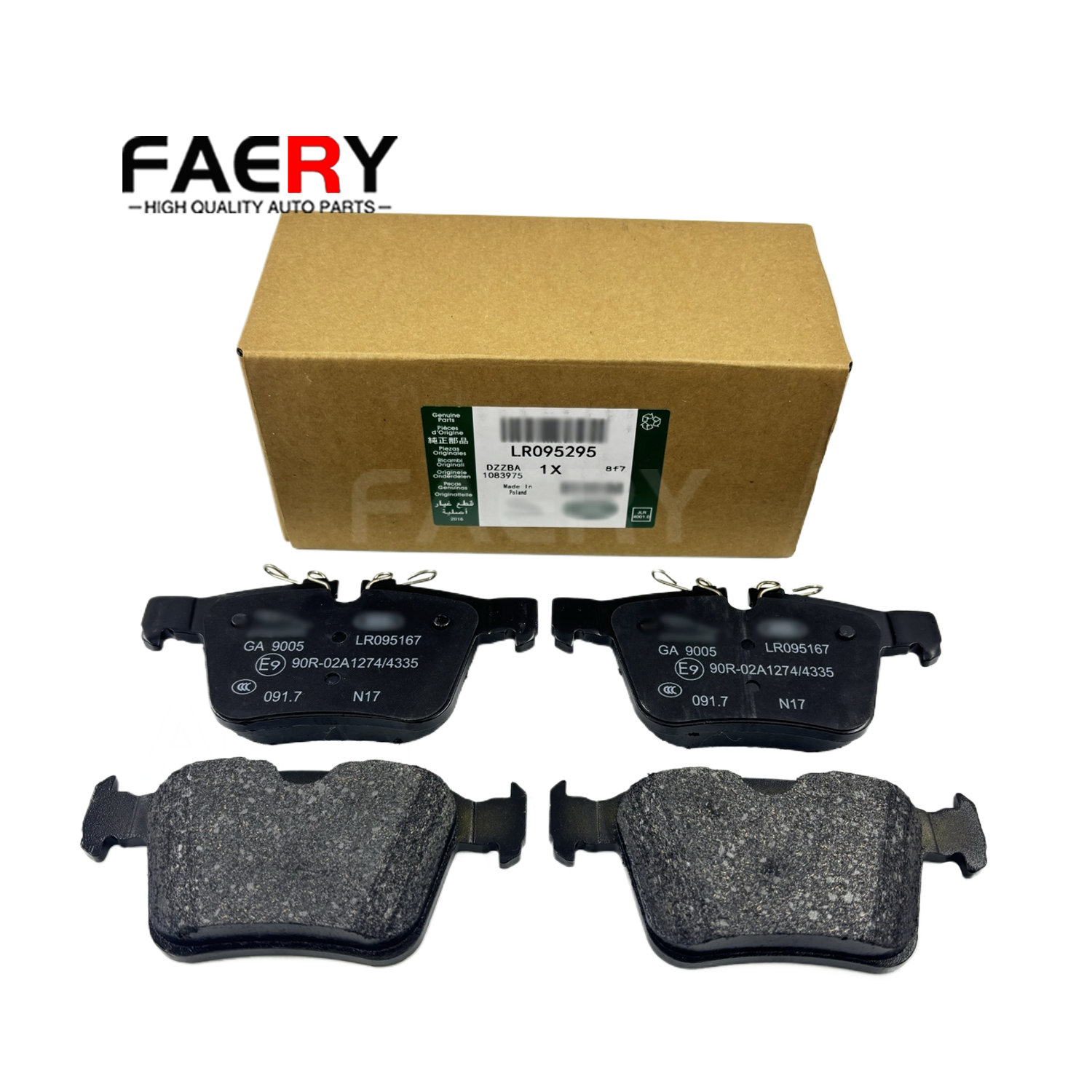 FAERY Auto Brake Systems New Arrival Brake Pad LR095295 LR160458 LR090707 for Range Rover Evoque Velar Discovery