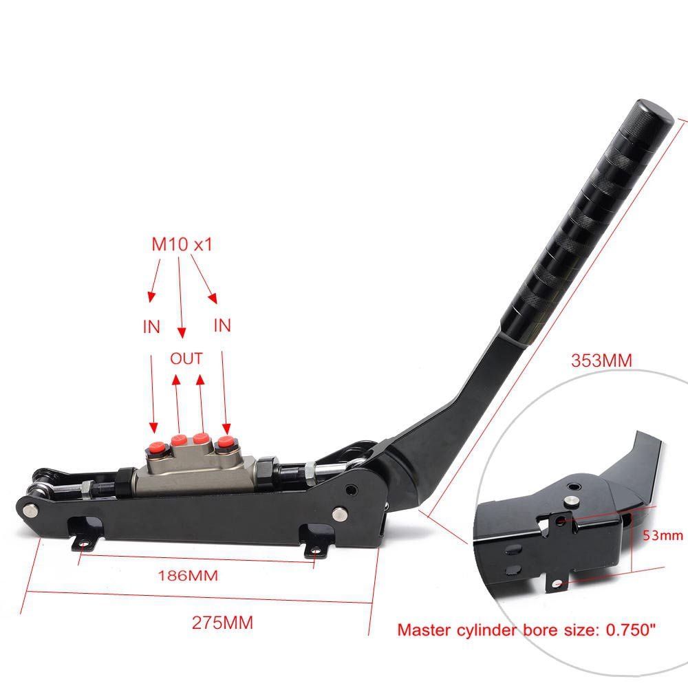 Universal Hydraulic Drift Handbrake Master Cylinder Dual Pump Rally E-Brake Drift Handbrake for Racing Car