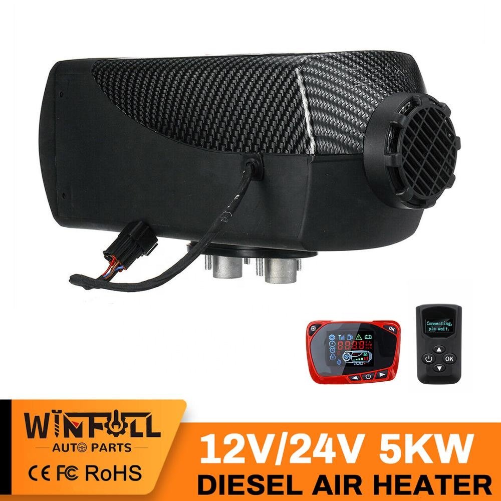 12V/24V 5Kw Lcd Thermostat 4-Key Remote Control Diesel Air Conditioning Parking Heater for Buses