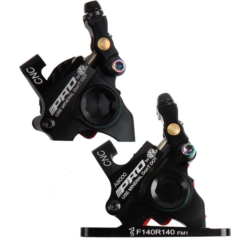 IIIPRO Road Bike Disc Brake Caliper 140mm CNC Wire Pull Hydraulic Oil Pan Bicycle Disc Brake Double-Sided Drive Bicycle Parts