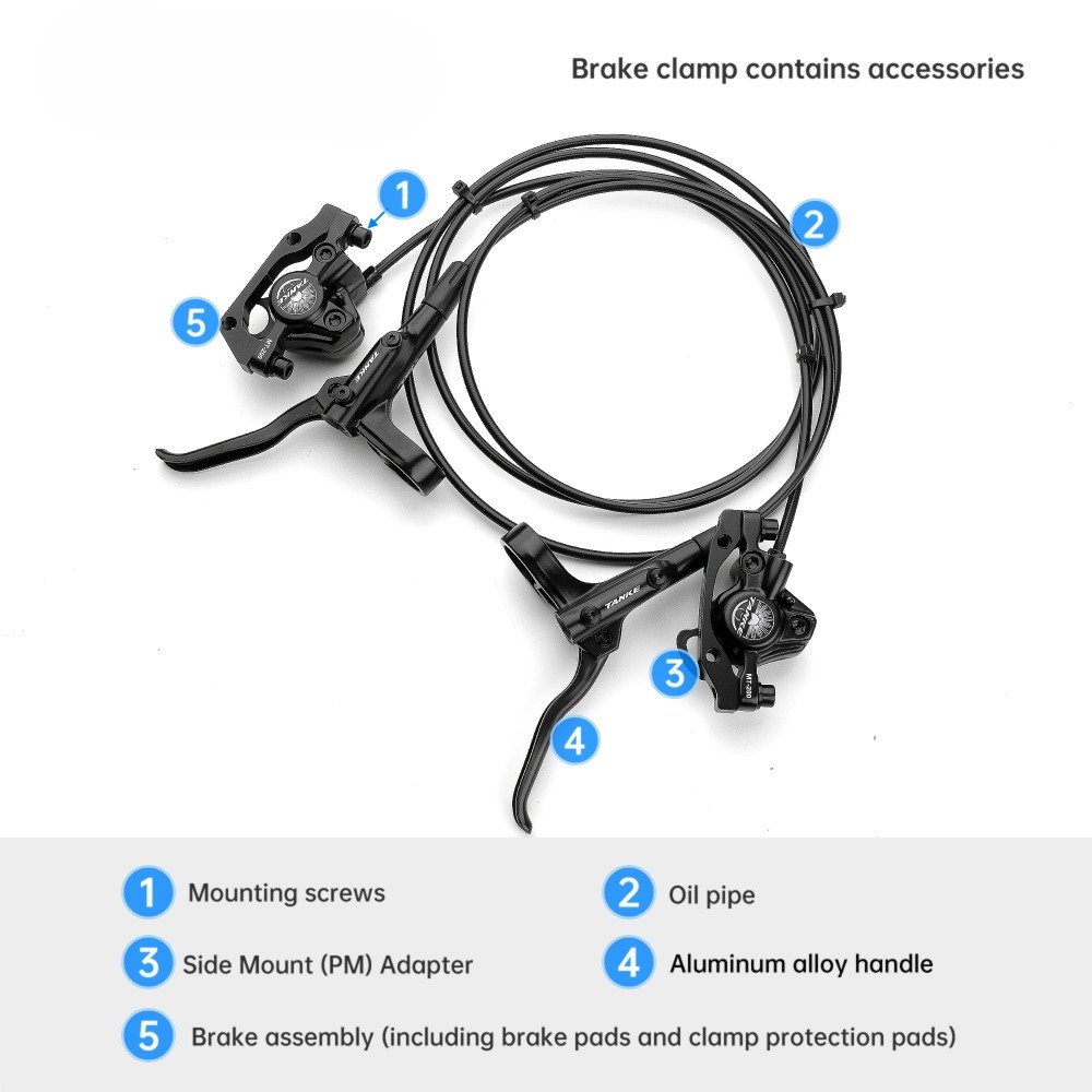 MT200 Bike Hydraulic Disc Brake MTB Brake BL BR 800/1600mm Bicycle Brake 2 Piston 3 Finger Steel Lever Bike Parts Upgrade