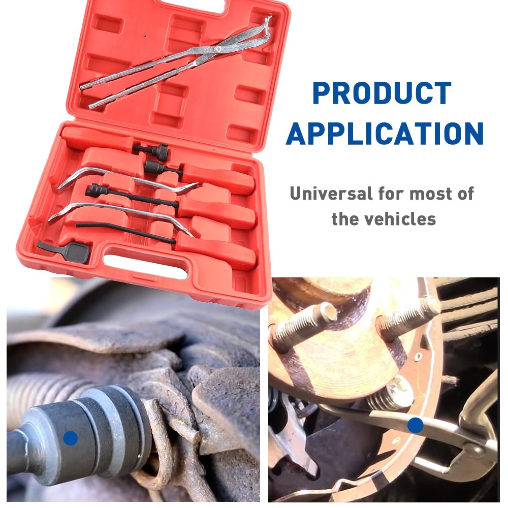 8 Pcs Auto Repair Car Shoe Spring Installer Remover Pliers Service Tool Set Drum Brake Removal Tool Kit