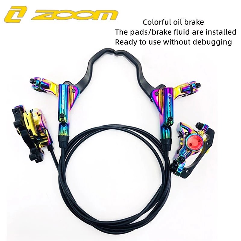 ZOOM Colorful Oil Brake Hydraulic Line Pull Disc Brake Mountain Bike Bicycle Hydraulic Brake Accessories