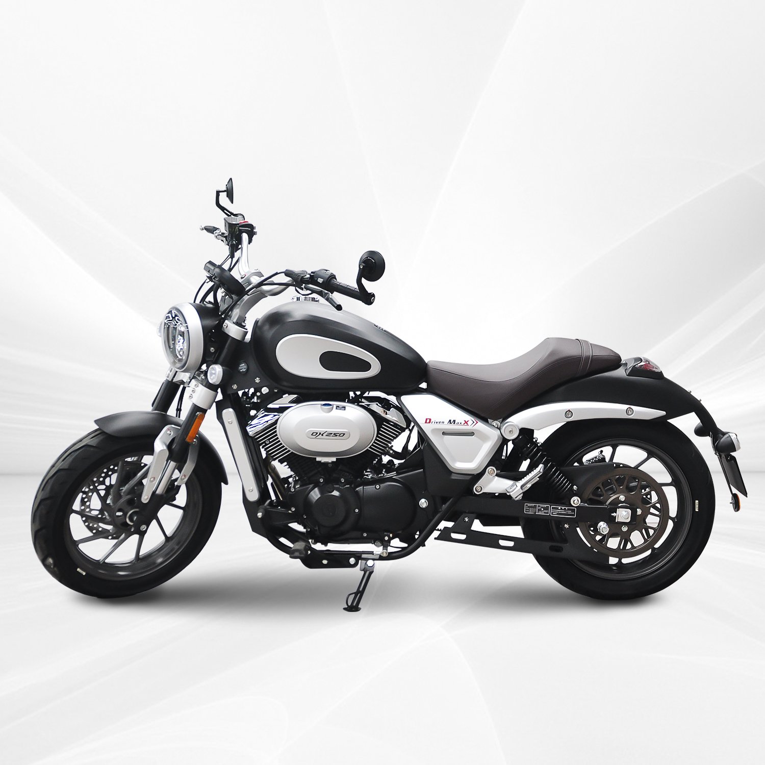 High Speed Engine Gasoline Motorcycle Factory V TYPE DOUBLE Cylinder,4 Stroke, 250CC 6 Speed Single Disc Brake