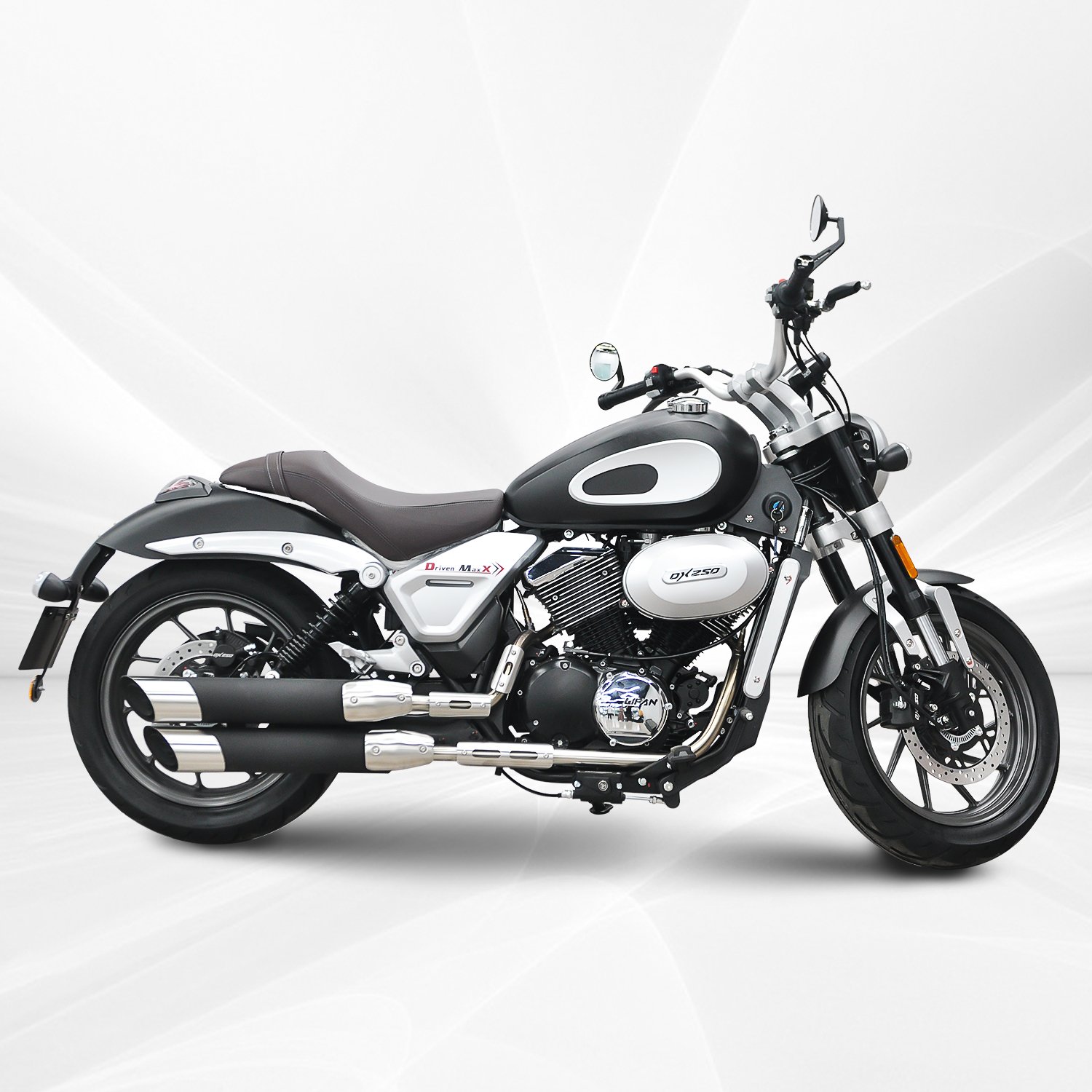 High Speed Engine Gasoline Motorcycle Factory V TYPE DOUBLE Cylinder,4 Stroke, 250CC 6 Speed Single Disc Brake