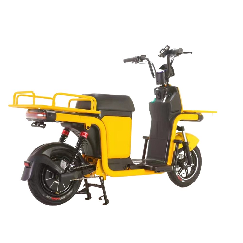 Food Delivery 12 Inch Electric Scooter Adult 48V 800W Lithium Battery Cargo Bike Front Disc and Rear Drum Brake Electric Bicycle
