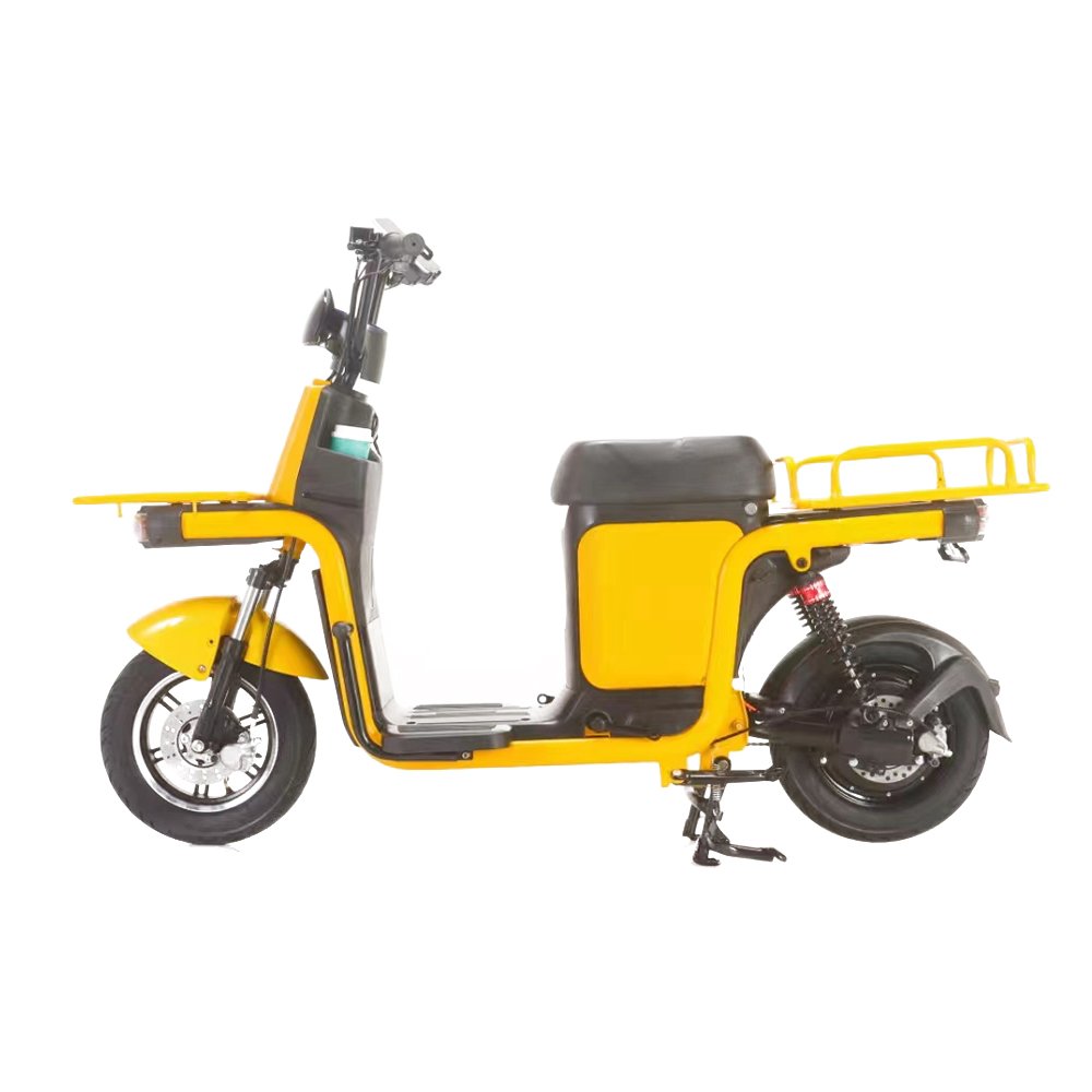 Food Delivery 12 Inch Electric Scooter Adult 48V 800W Lithium Battery Cargo Bike Front Disc and Rear Drum Brake Electric Bicycle