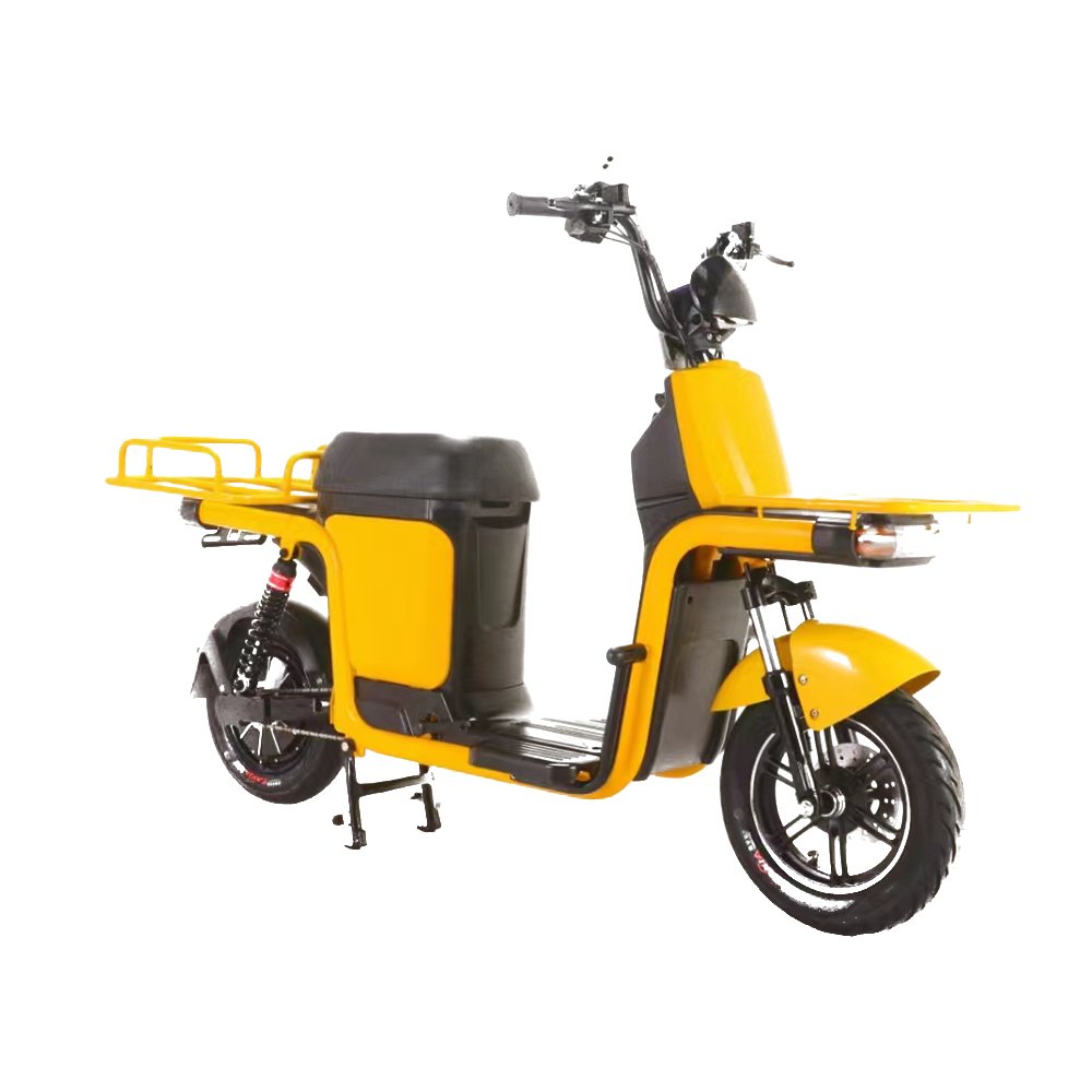Food Delivery 12 Inch Electric Scooter Adult 48V 800W Lithium Battery Cargo Bike Front Disc and Rear Drum Brake Electric Bicycle