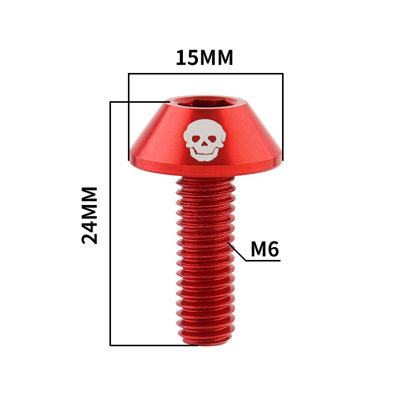 MUQZI Bike V-brake Caliper Aluminum Screws M6 Modified V Brake Clamp Brake Bolts