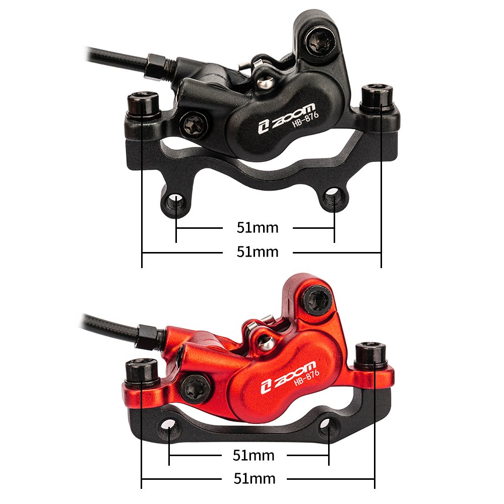 ZOOM HB876 MTB 4 Piston Hydraulic Disc Brake 800mm/1400mm Mountain Bike Bicycle Oil Brake Split Brake Tube
