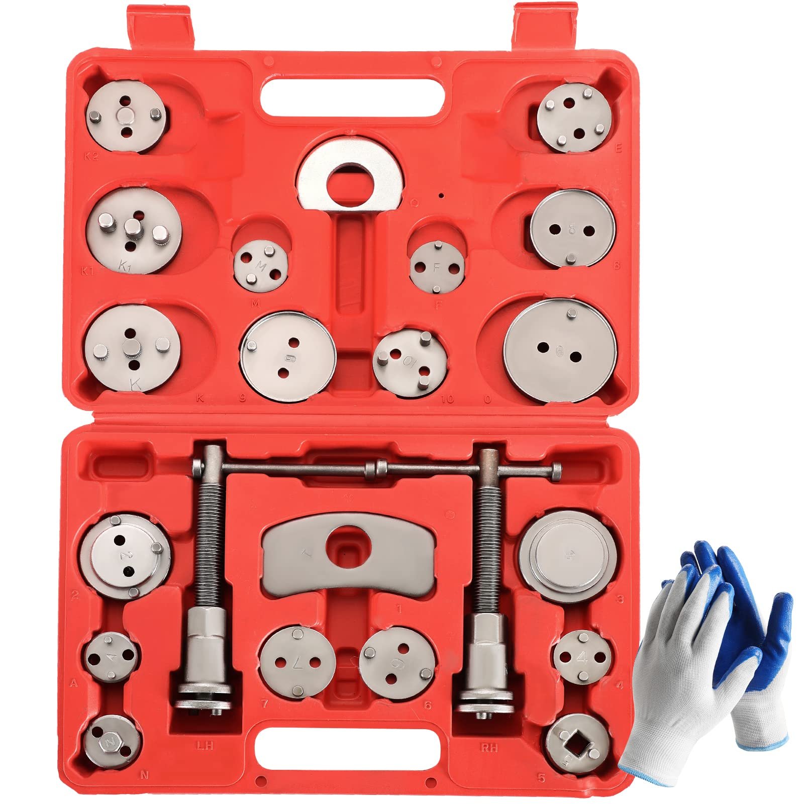 Disc Brake Wheel Cylinder Adjustment Group Disc Brake Piston Caliper Wind Back Tool Kit with Car Brake Pads