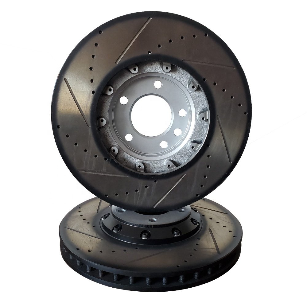 Left & Right Brake Disc (380 X 38 Mm) OEM 1040 / 955 351 401 61 for Porsche Cayenne Vented Disc Brake Rotors