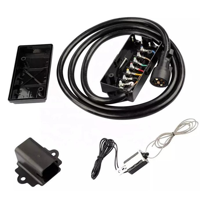 Autone TC401K 6/8/10/12/15FT 7 Way Trailer Cable With Junction Box and Brake Away System