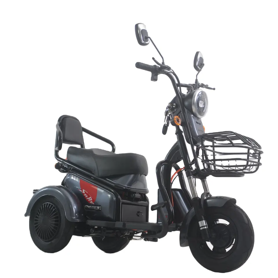Three-wheel Electric Tricycles 60V 500W Electric Motorcycle E Bike for Adult's Daily Use