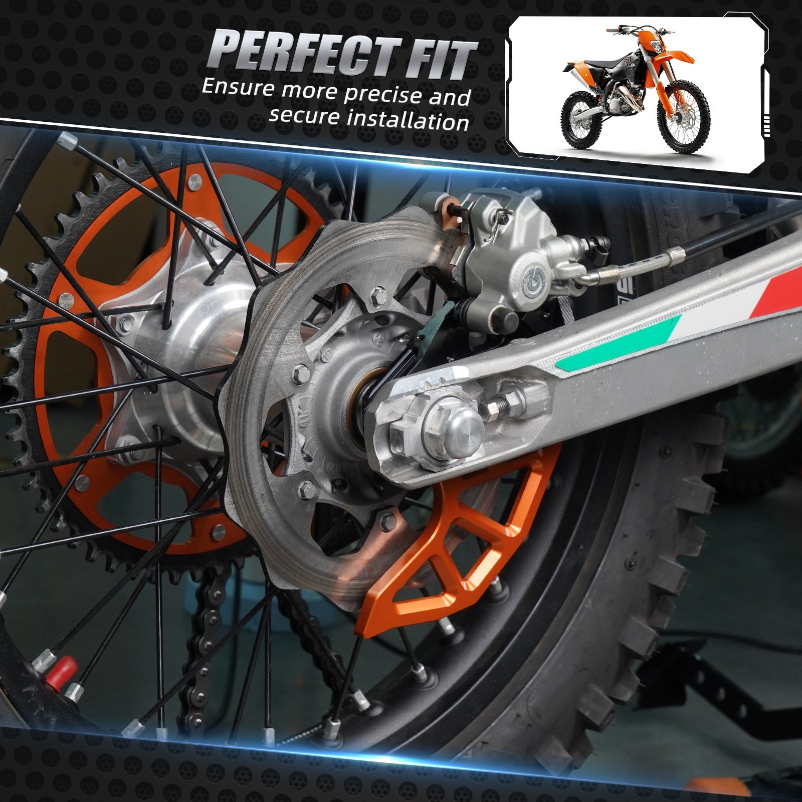 NiceCNC Dirt Bike Rear Brake Disc Guard for KTM 250SX-F 125SX 300EXC 530XC-W 350EXC-F 2004-2019 2020 2021 2022