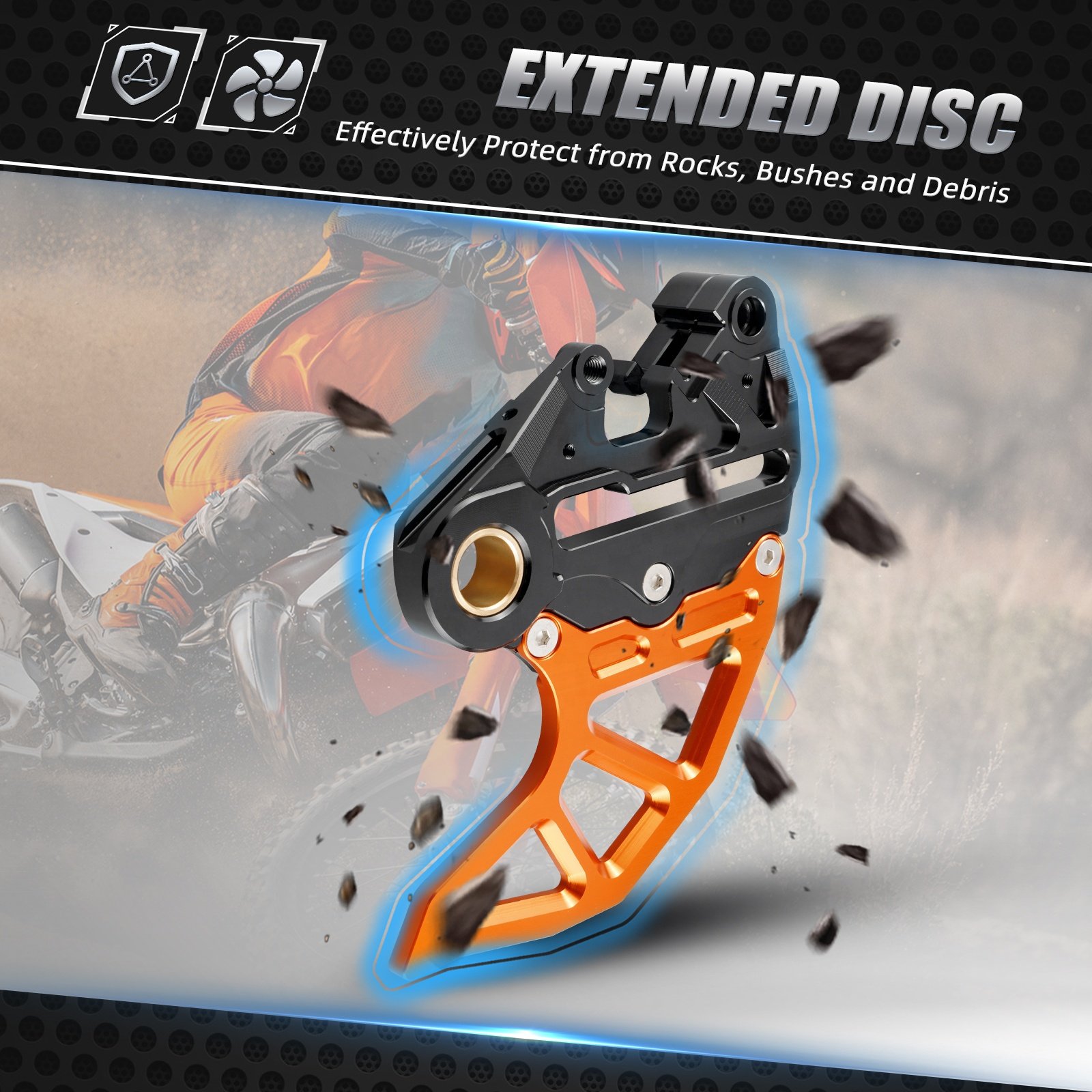 NiceCNC Dirt Bike Rear Brake Disc Guard for KTM 250SX-F 125SX 300EXC 530XC-W 350EXC-F 2004-2019 2020 2021 2022