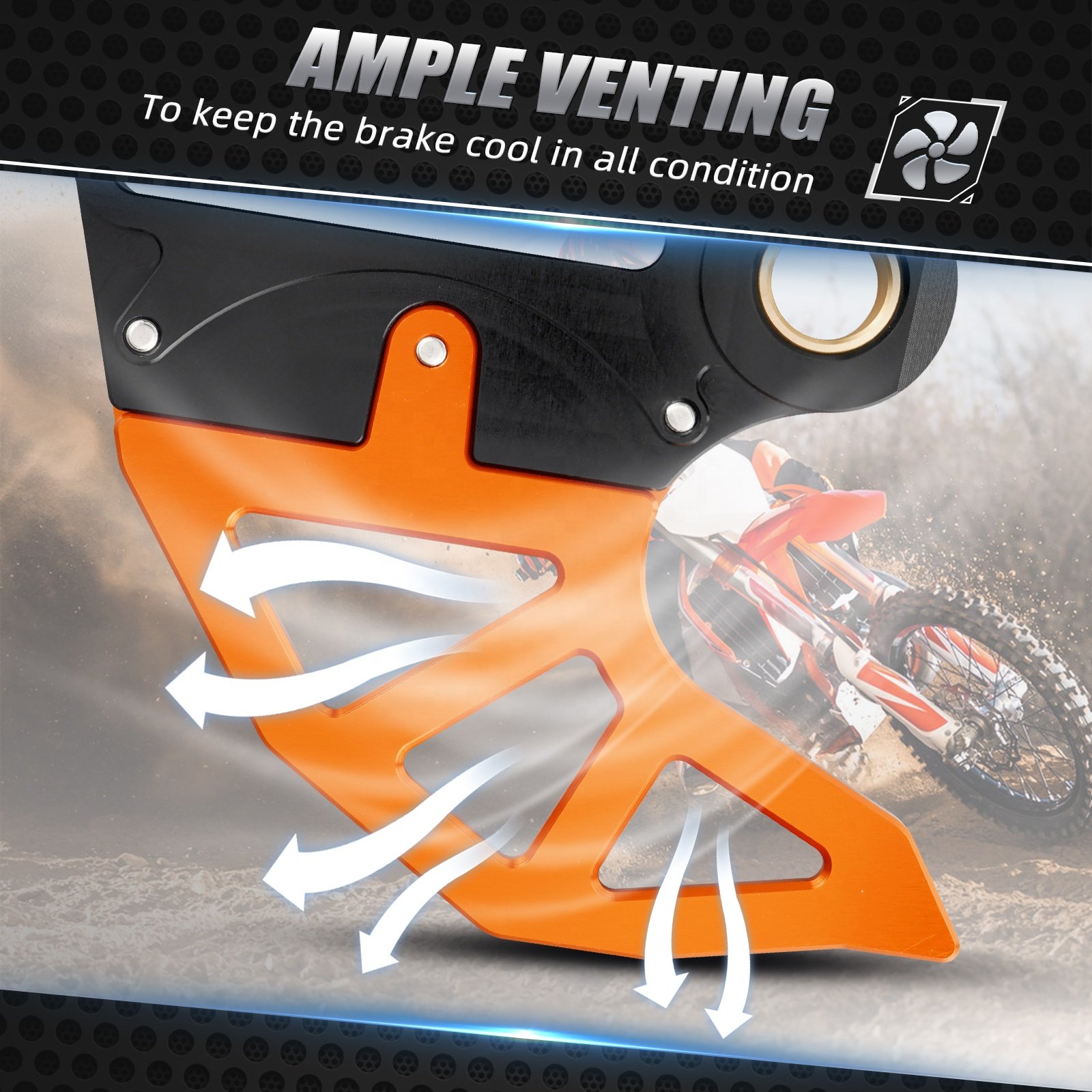 NiceCNC Dirt Bike Rear Brake Disc Guard for KTM 250SX-F 125SX 300EXC 530XC-W 350EXC-F 2004-2019 2020 2021 2022