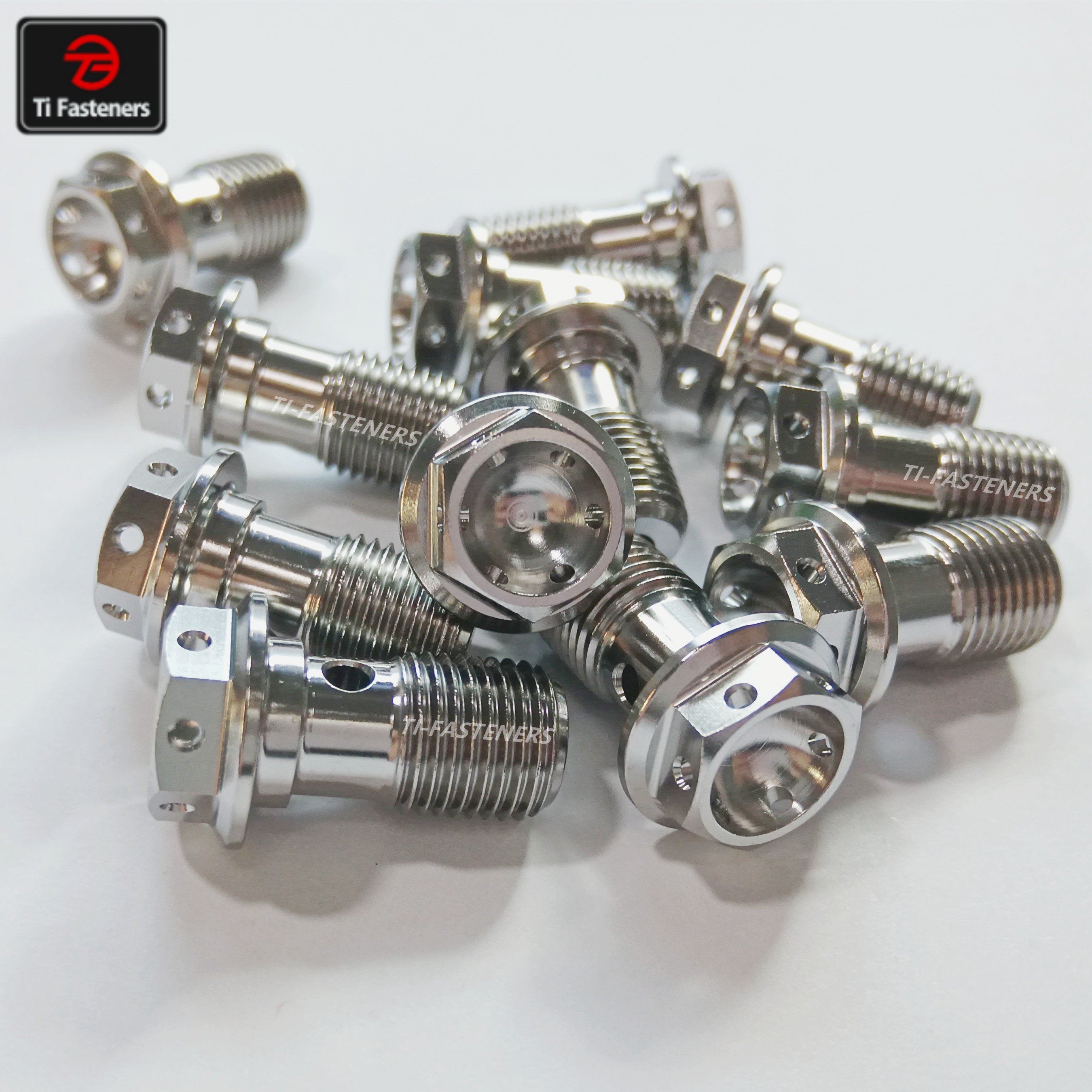 Garde5 Titanium Banjo Bolts M10x1.0 Brake Fitting Adapter M10 Metric Thread Single Banjo Bolt Universal M10 X 1 mm