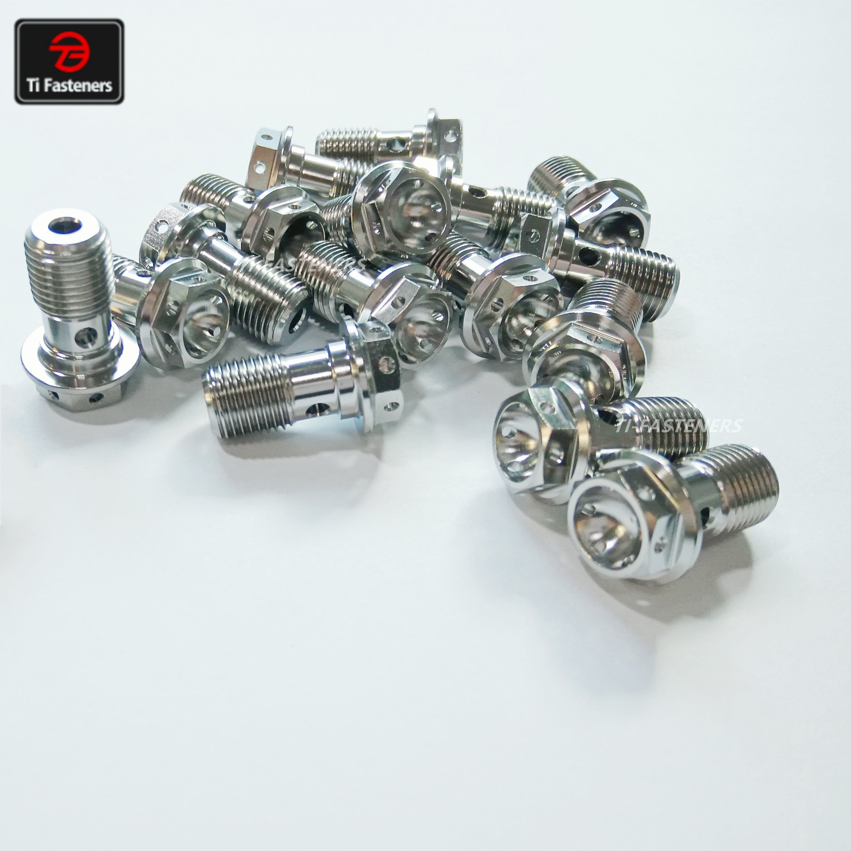 Garde5 Titanium Banjo Bolts M10x1.0 Brake Fitting Adapter M10 Metric Thread Single Banjo Bolt Universal M10 X 1 mm