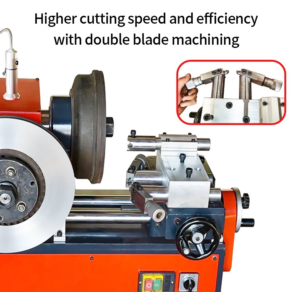 Car Brake Disc Skimming Machine Vertical Truck Brake Drum Disc Cutting Machine Brake Disc Cutting Lathe Machine