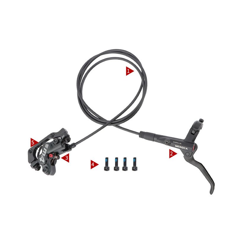 MEROCA M4 Mountain Bike MTB Hydraulic Disc Brake 4-Piston Caliper Hydraulic Disc Brake MTB MT420