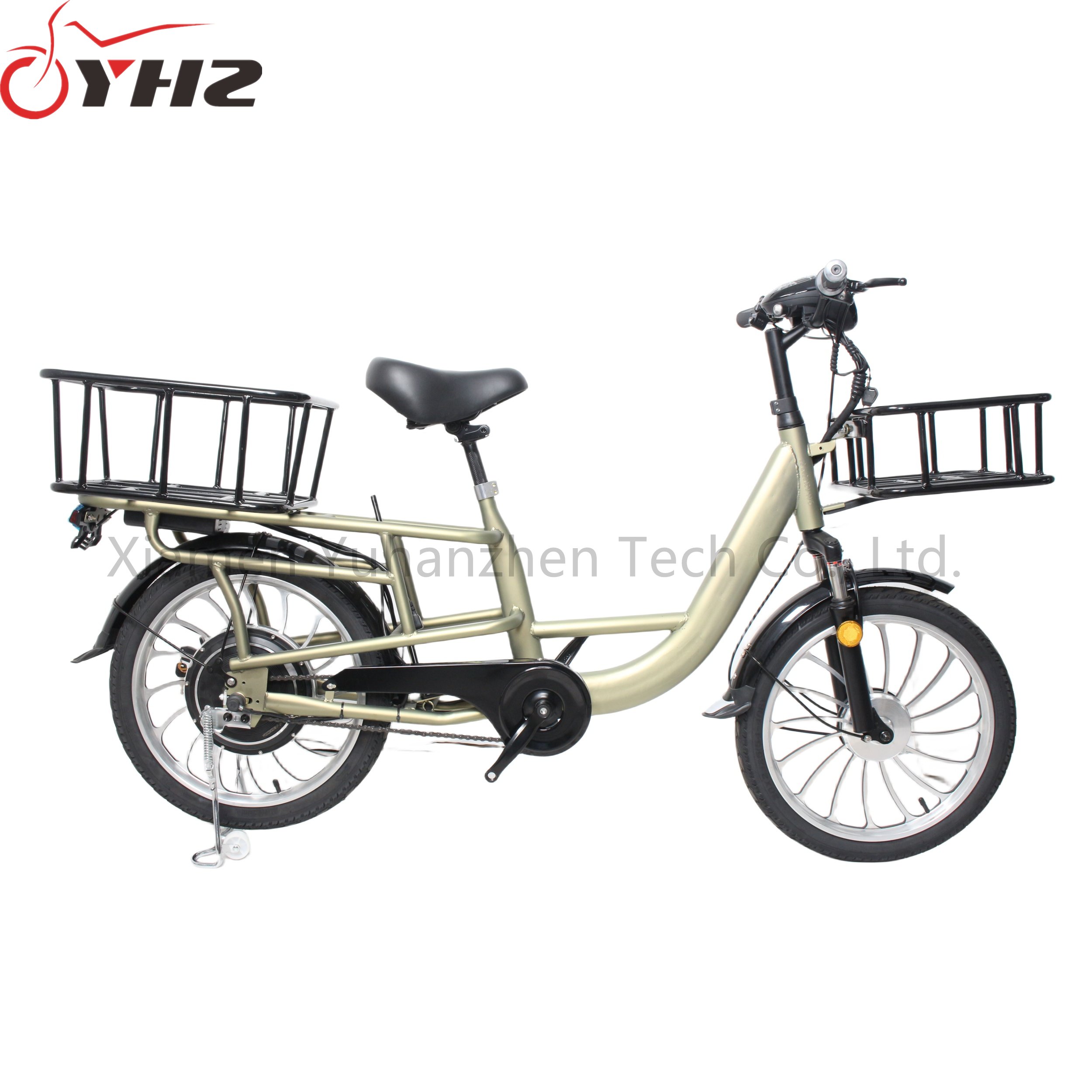 Long Distance 350W 48V Electric Bike Food Delivery 2-wheel Scooter Lithium Battery with Cargo Basket