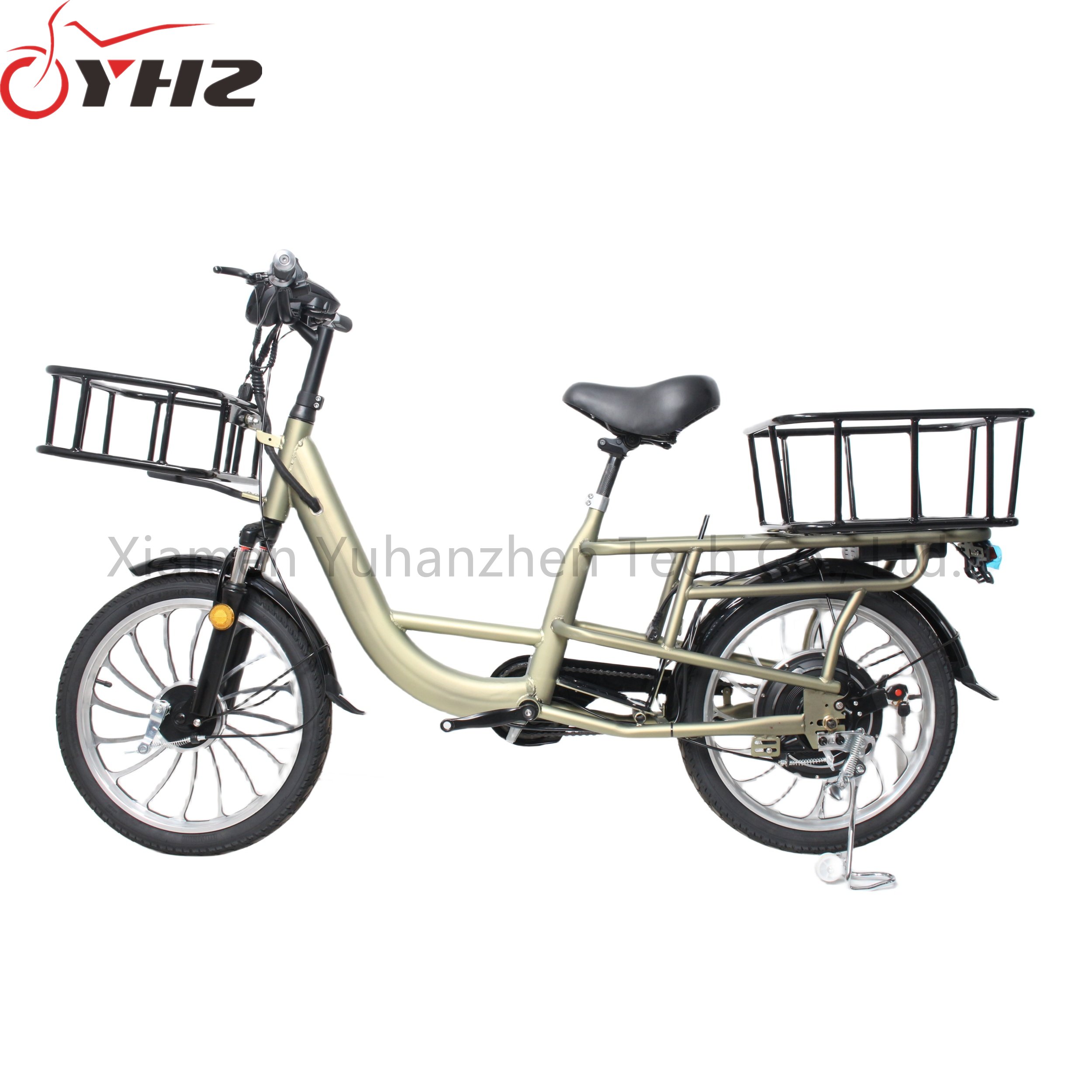 Long Distance 350W 48V Electric Bike Food Delivery 2-wheel Scooter Lithium Battery with Cargo Basket