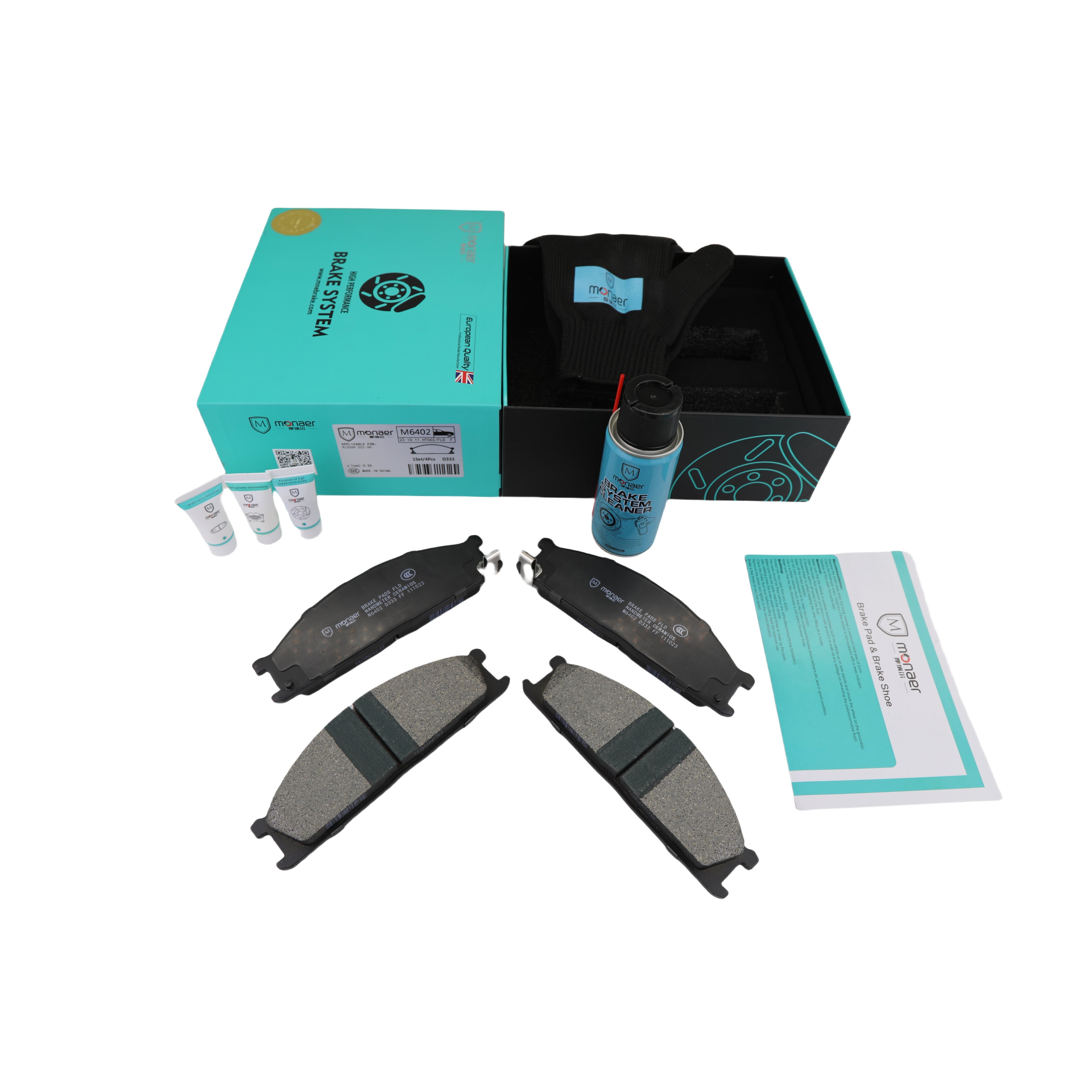 Monaer Brake Pads D333 Ceramic Front Brake Pad for Nissan/Subaru Auto Parts