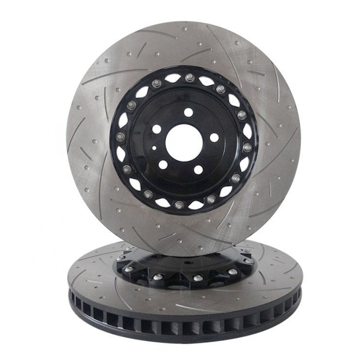 370X34MM 5000 Series 2-Piece Clear Anodised T3 Front Brake Discs for Audi Rs3 8V Sedan