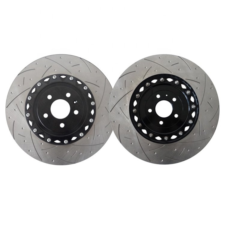370X34MM 5000 Series 2-Piece Clear Anodised T3 Front Brake Discs for Audi Rs3 8V Sedan