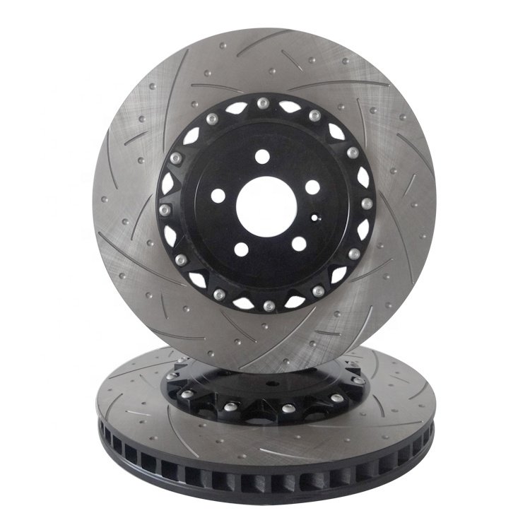 370X34MM 5000 Series 2-Piece Clear Anodised T3 Front Brake Discs for Audi Rs3 8V Sedan