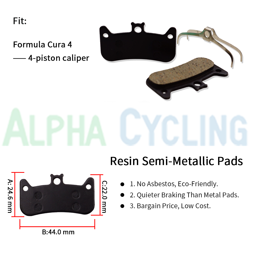 Resin Bicycle Brake Pads for Formula Cura 4 Caliper