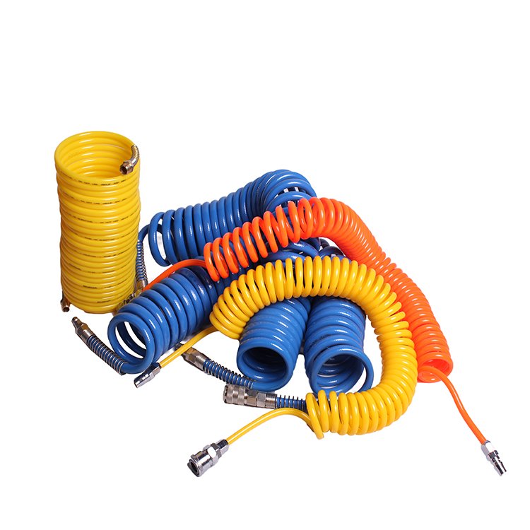 Factory Free Sample 3/8" Inch Orange 300PSI Color 8 Inch Flexible Air Brake Coil Hose