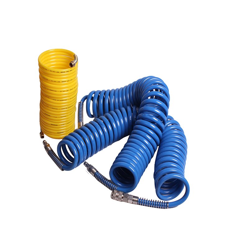 Factory Free Sample 3/8" Inch Orange 300PSI Color 8 Inch Flexible Air Brake Coil Hose