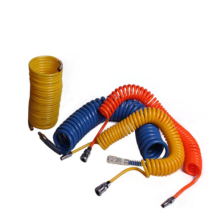 Factory Free Sample 3/8" Inch Orange 300PSI Color 8 Inch Flexible Air Brake Coil Hose