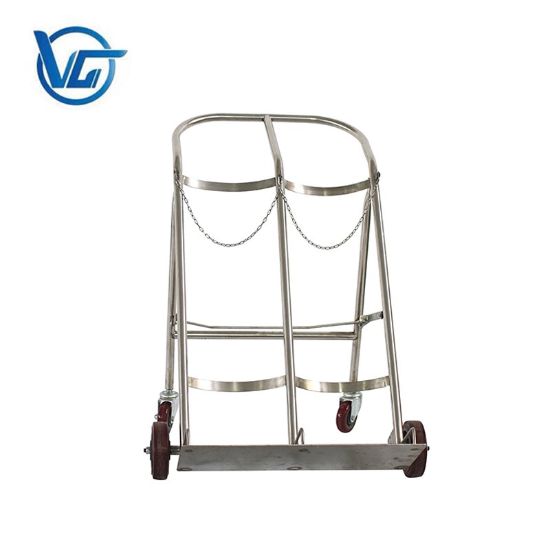 Hospital Oxygen Bottle Cart Gas Cylinder Trolley