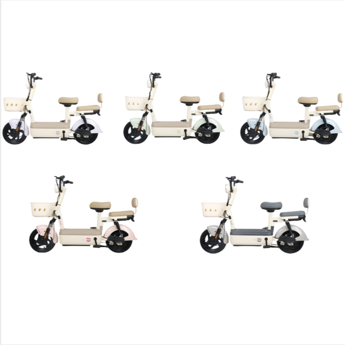 Powerful 500 Watts Electric Scooter Electronic 2-Person Seater Adults Pink 100km City Delivery Moped Bike Pedal Cheap Sale China