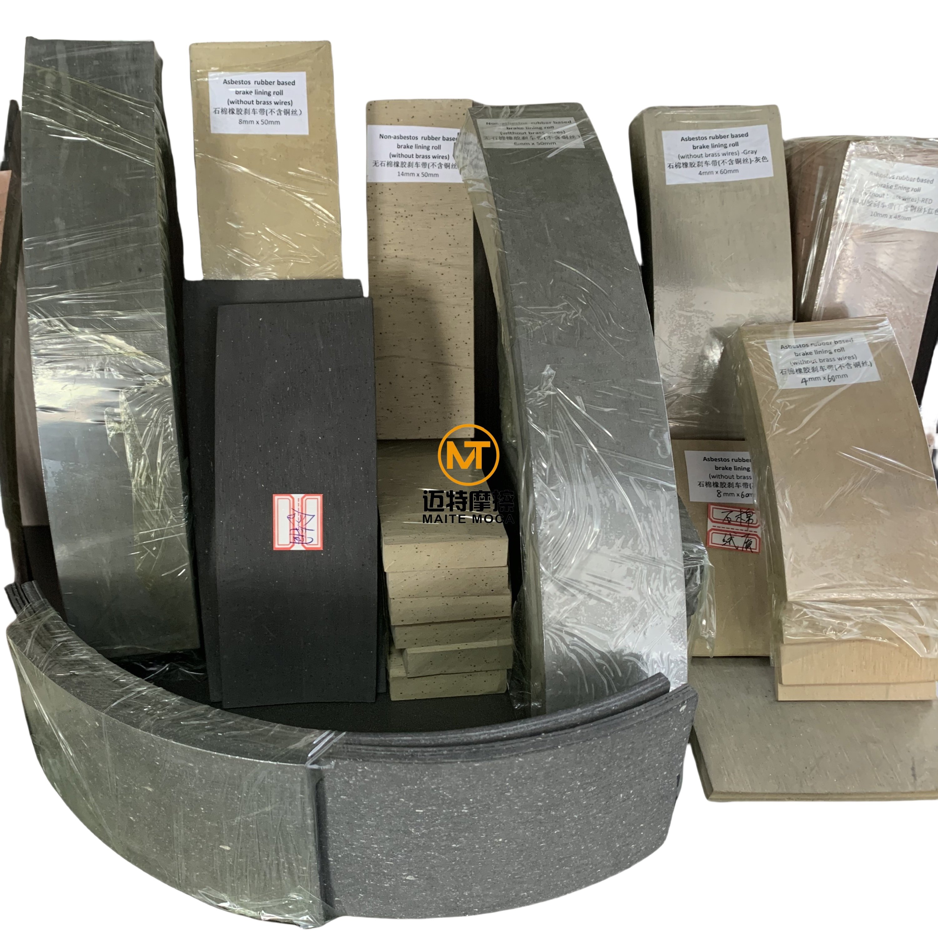 6mm/8mm Black Color Rubber Based Asbestos Free Roll Brake Lining Without Brass Fibers Brake Liner Material Brake Roll Lining