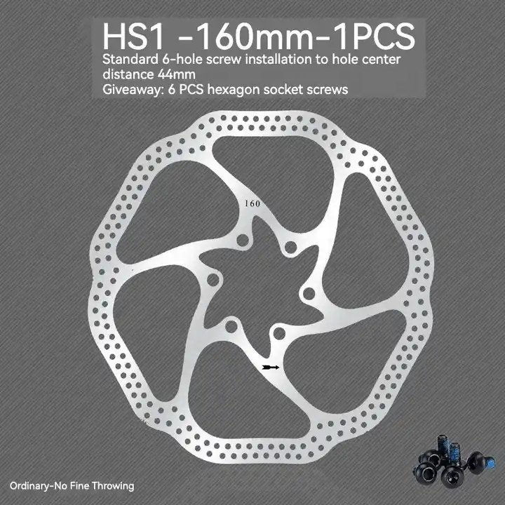 High Quality Bike Mountain Bike Disc Brake Pads 140/160/180/203mm Disc Brake Rotors Six Nail Disc Cassette G3/HS1 with Screws